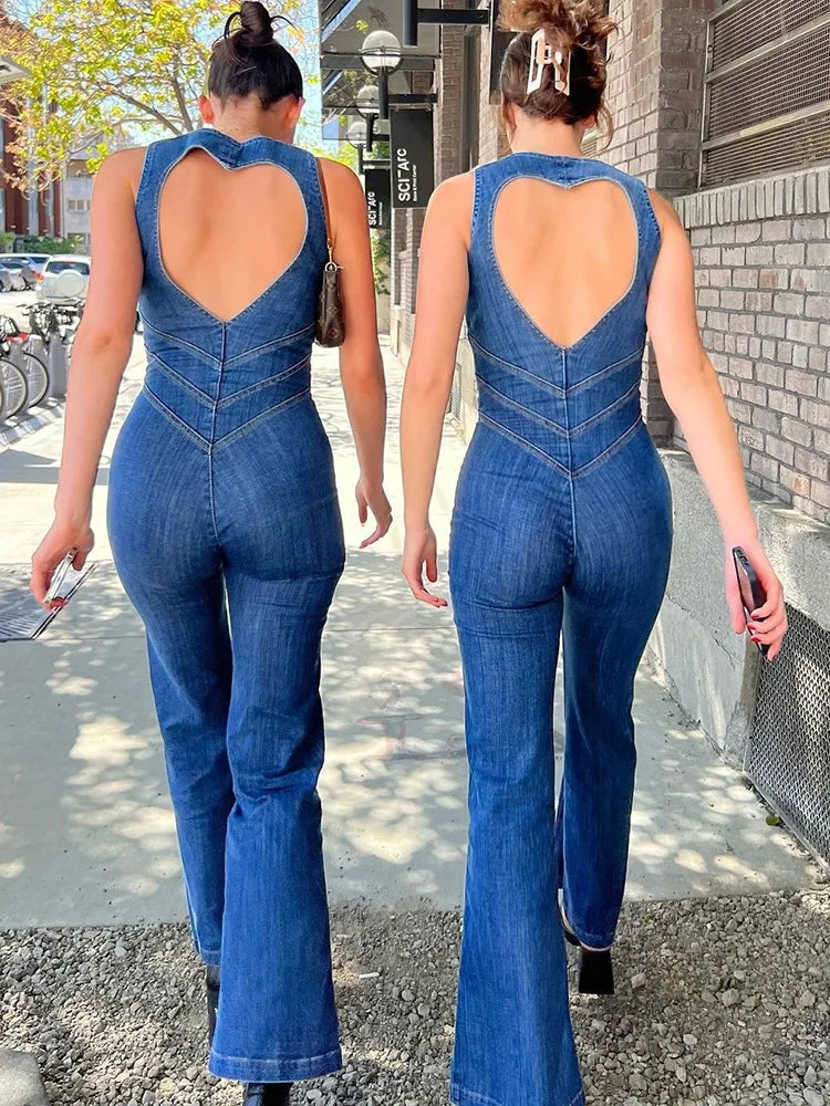 Luna Stride™ | Denim Jumpsuit